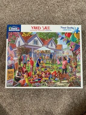 White Mountain Jigsaw Puzzle Yard Sale 1000 pieces #1628 Steve Crisp 2022 USA